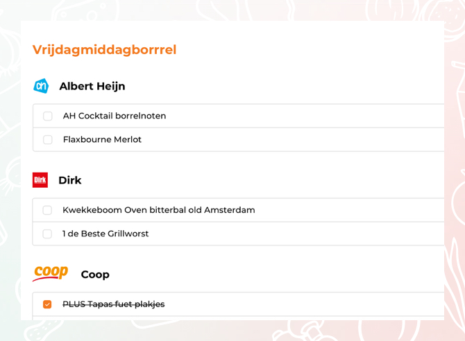 Een overzichtelijk lijstje